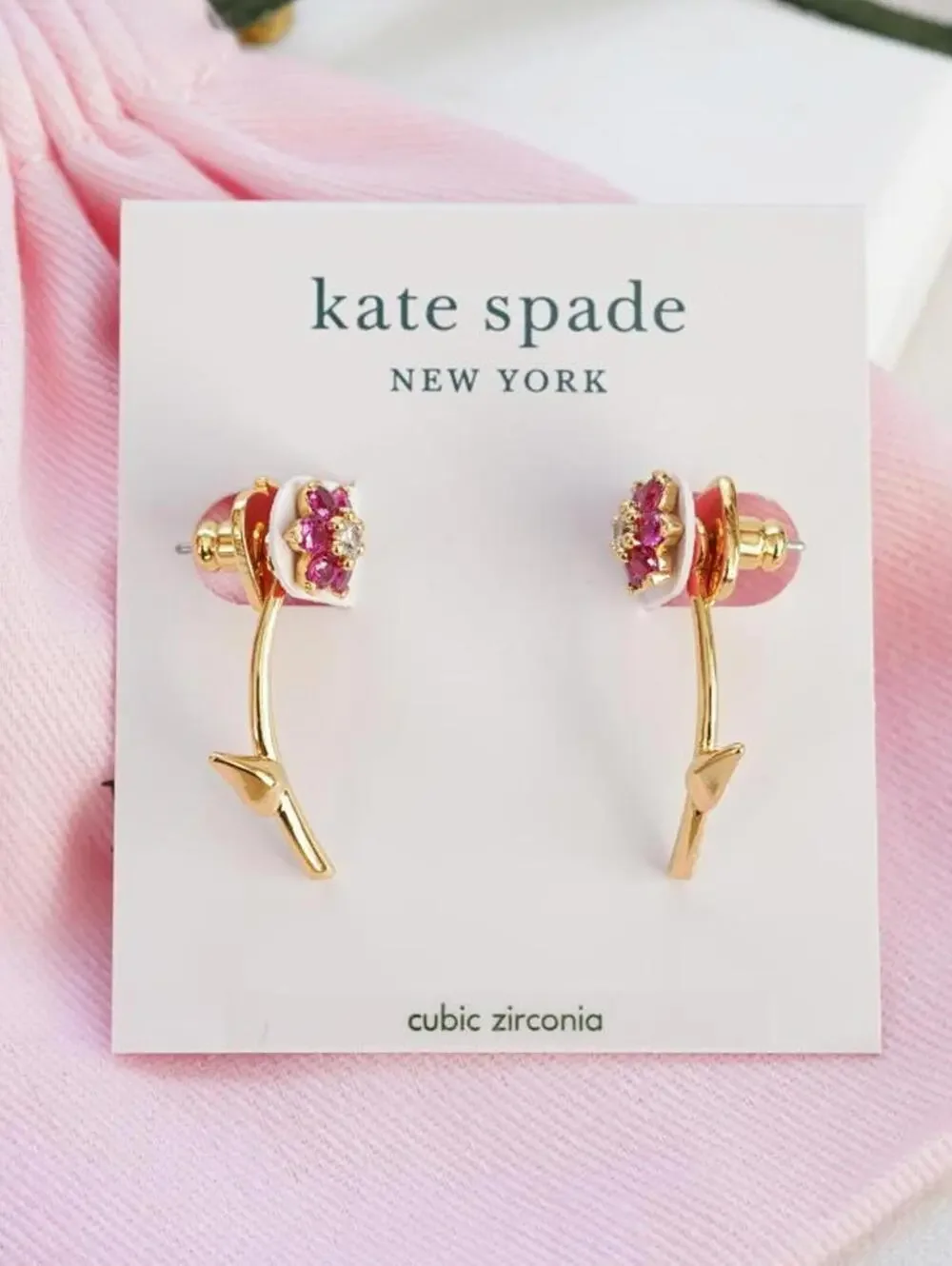 Kate Spade Myosotis Flower Ear Jacket Earrings